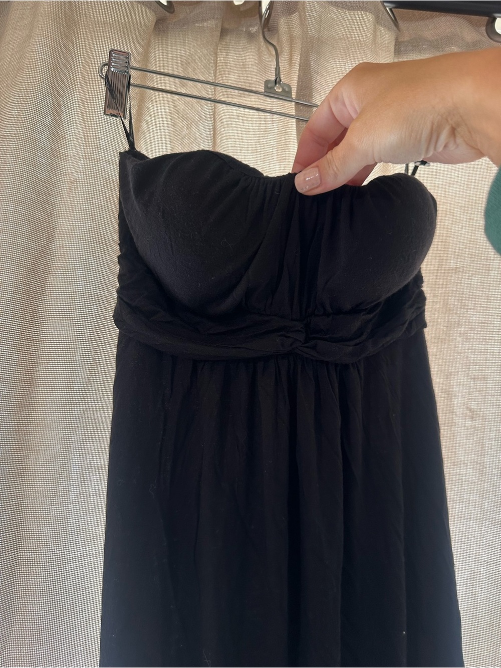 Strapless Black Women’s Dress with Padded Sweetheart Neckline size Medium